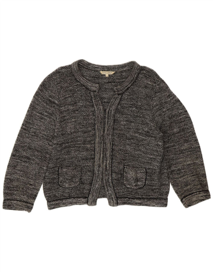 Laura Ashley Womens Open Bolero Jumper UK 12 Medium  Grey Cotton