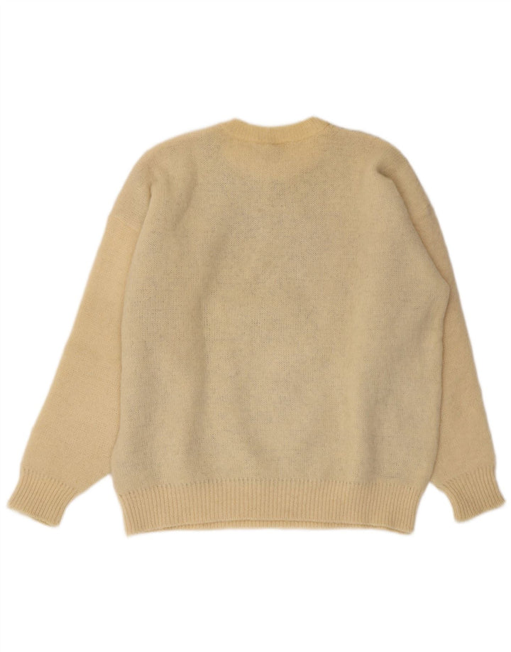 SAMBAND OF ICELAND Mens Crew Neck Jumper Sweater Large Beige