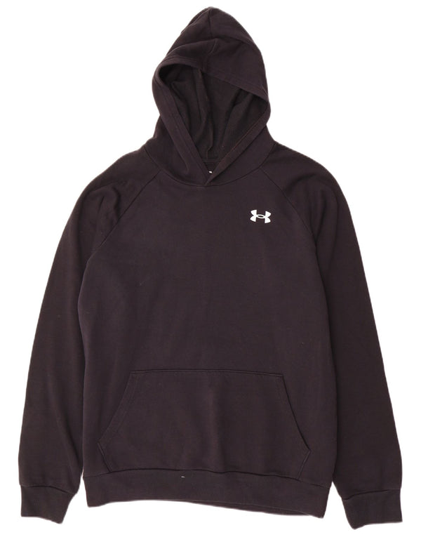 UNDER ARMOUR Boys Hoodie Jumper 13-14 Years XL Black Cotton