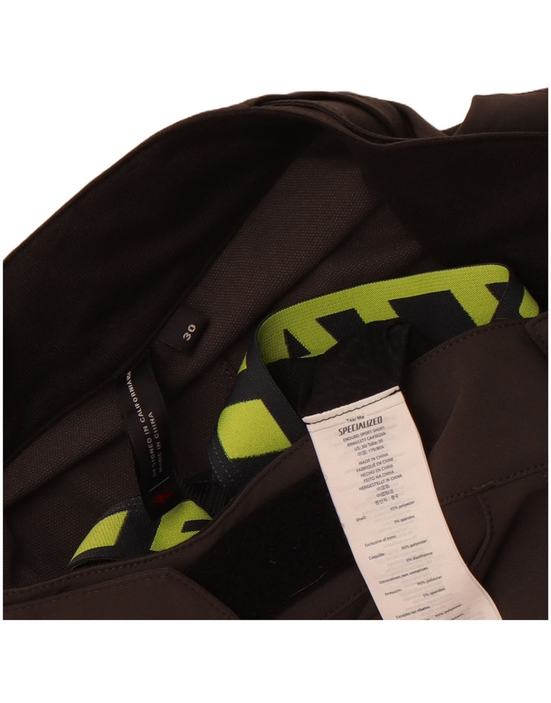 SPECIALIZED Mens Cycling Cargo Shorts W30 Medium Brown Polyester