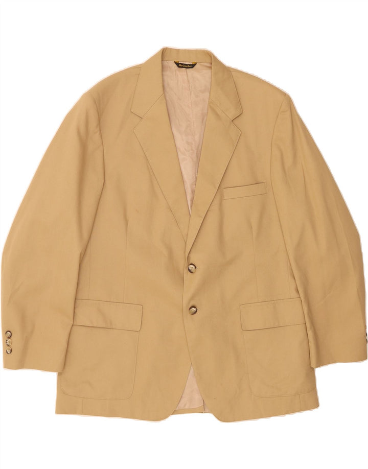 FARAH Mens 2 Button Blazer Jacket Size 46 2XL Beige Vintage Farah and Second-Hand Farah from Messina Hembry 