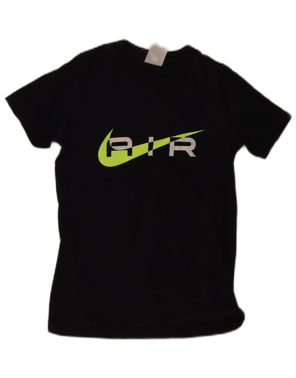 Nike Boys Graphic T-Shirt Top 8-9 Years Small Black Cotton