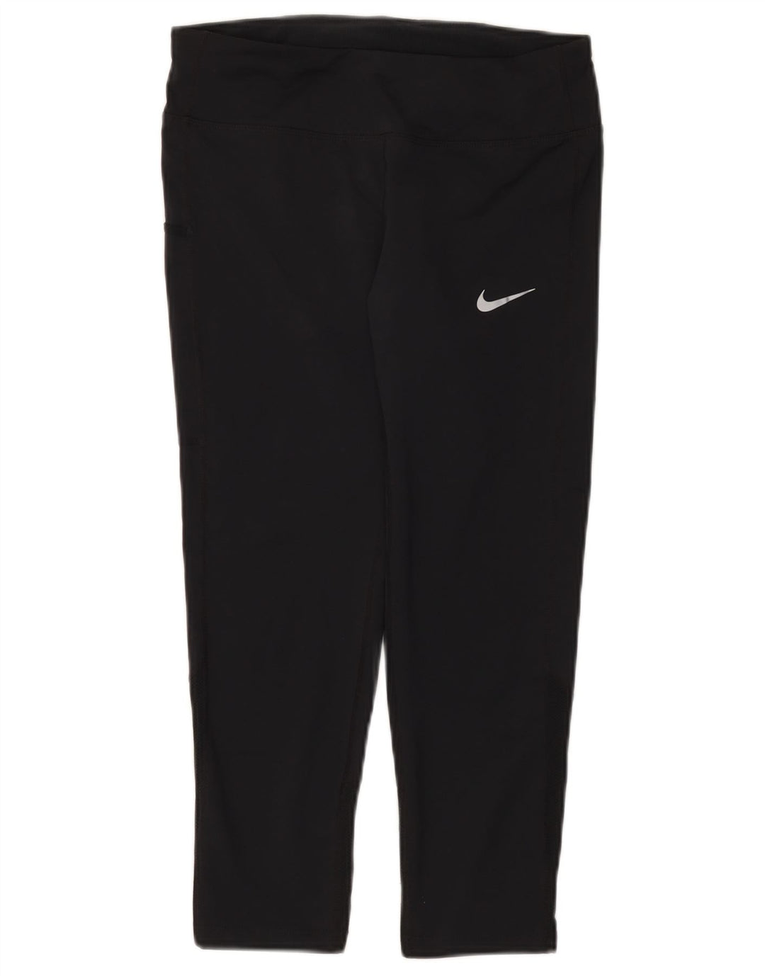 Nike Womens Dri Fit Capri Leggings UK 8 Small  Black Polyester