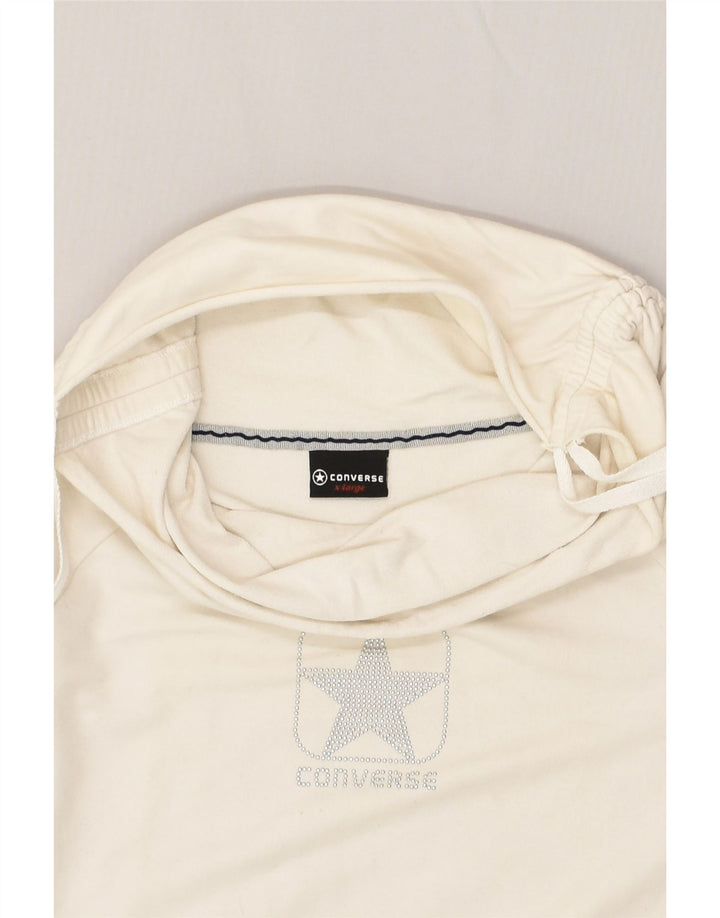 CONVERSE Womens Sweatshirt Jumper UK 18 XL White Cotton | Vintage Converse | Thrift | Second-Hand Converse | Used Clothing | Messina Hembry 