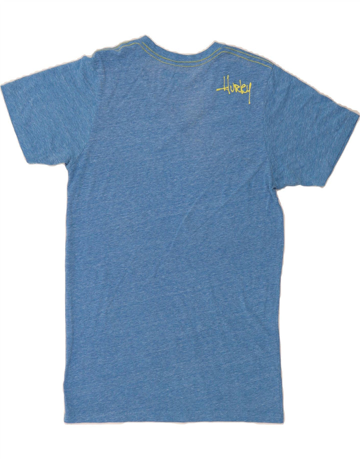 HURLEY Mens T-Shirt Top Small Blue Polyester Vintage Hurley and Second-Hand Hurley from Messina Hembry 