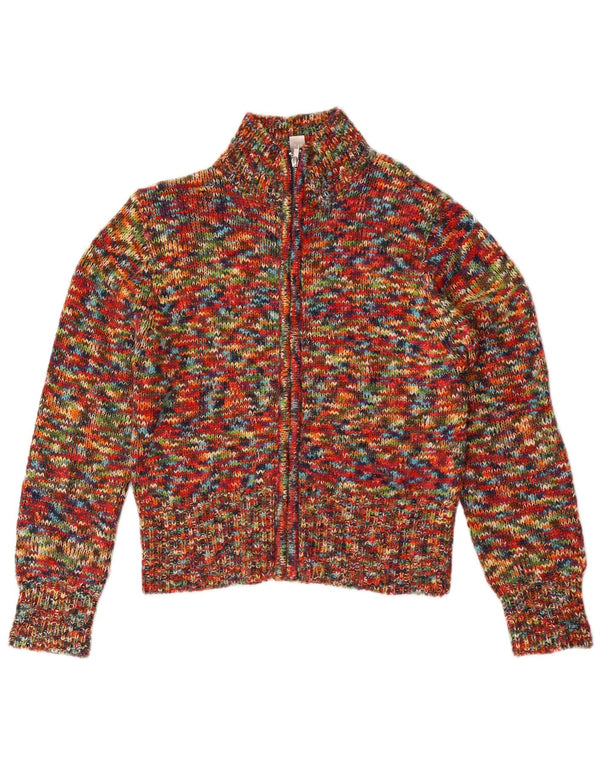Rainbow Womens Cardigan Sweater UK 10/12 Medium Multicoloured Flecked