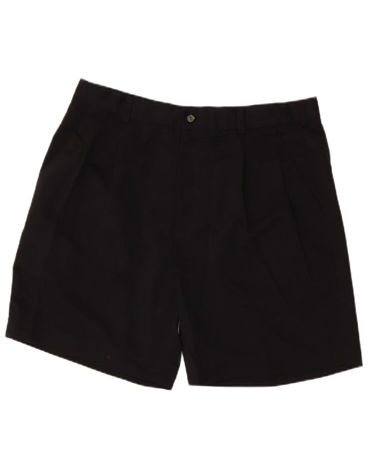 IZOD Mens Pegged Chino Shorts W38 XL  Black Polyester