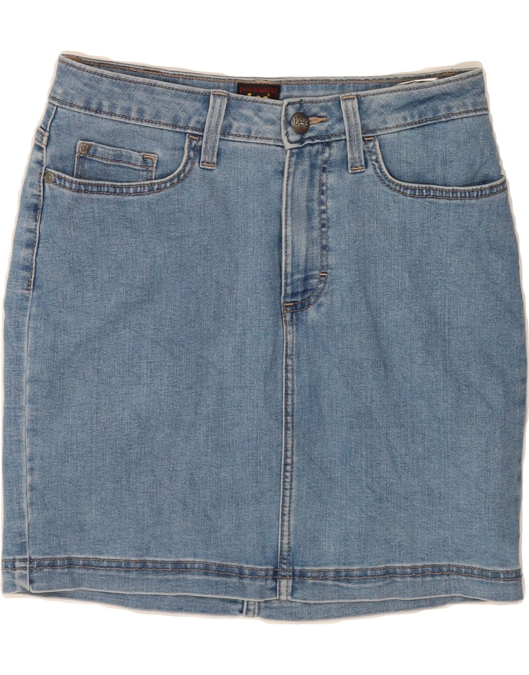 LEE Womens Denim Skirt US 8 Medium W30  Blue Cotton Vintage Lee and Second-Hand Lee from Messina Hembry 