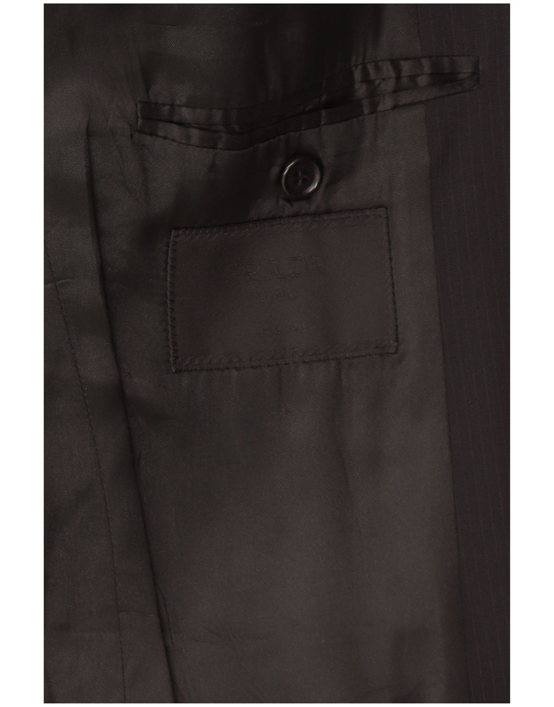 PRADA Mens 3 Button 2 Piece Suit IT 52 XL W34 L30 Black Classic