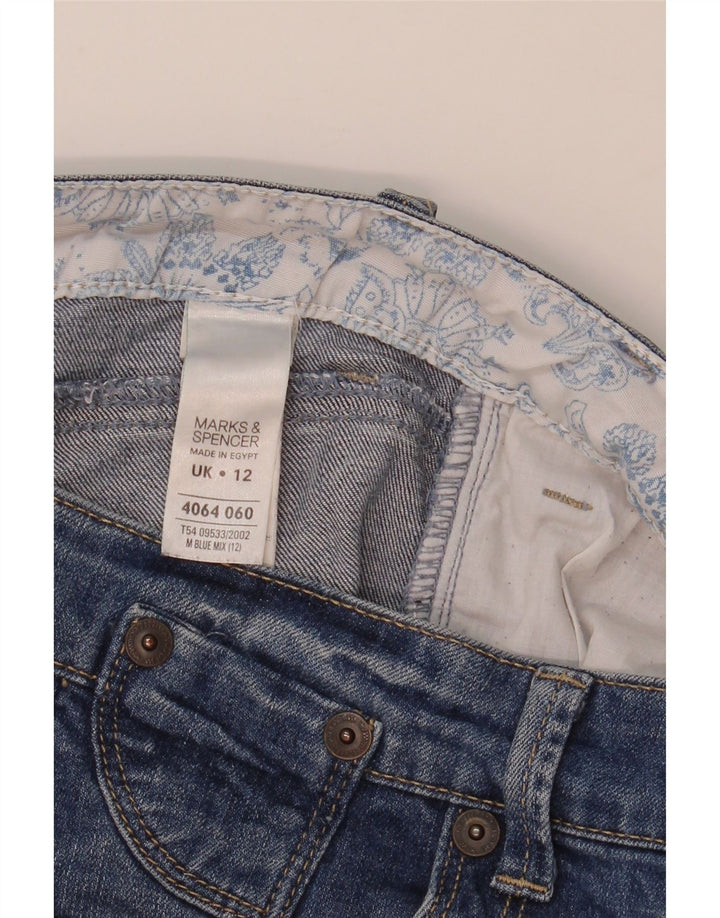 Marks & Spencer Mens Denim Shorts UK 12 Medium W32 Blue Cotton