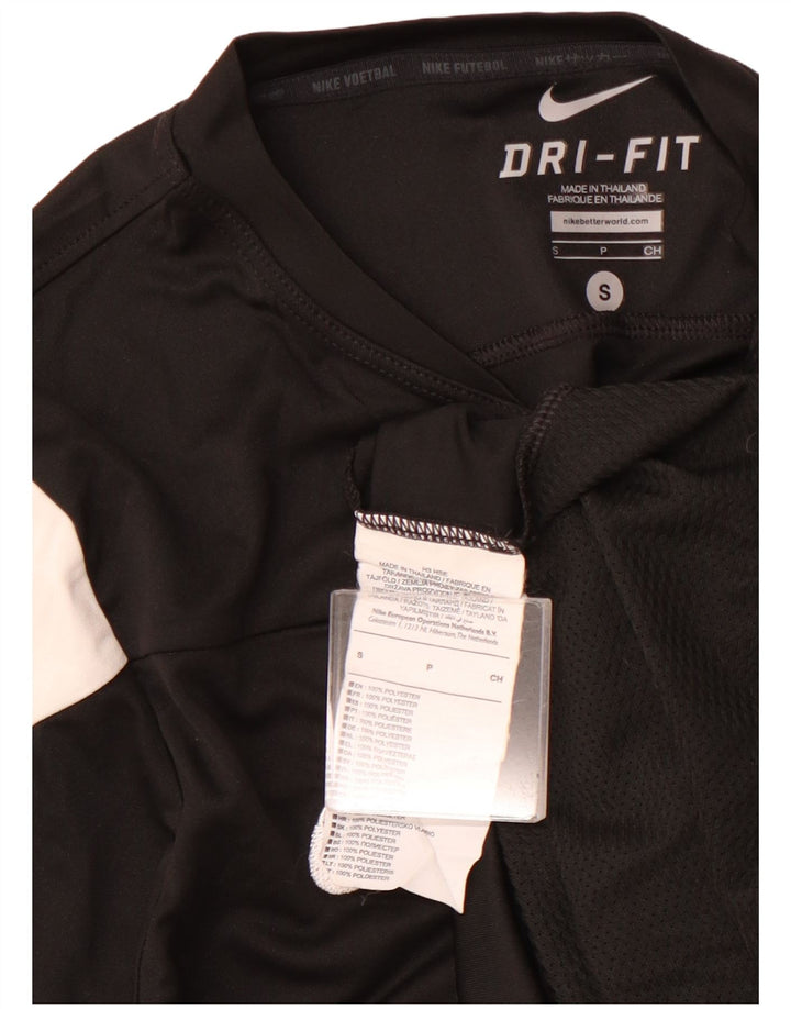 NIKE Mens T-Shirt Top Small Black Colourblock Polyester Sports