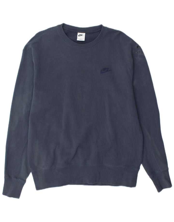 ADIDAS Mens Sweatshirt Jumper Medium Navy Blue Cotton