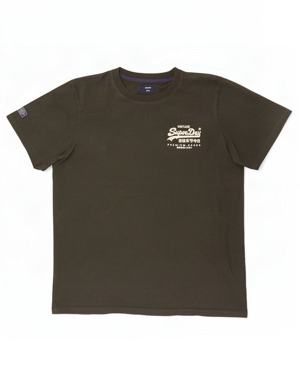 Superdry Mens Graphic T-Shirt Top 3XL Green Cotton