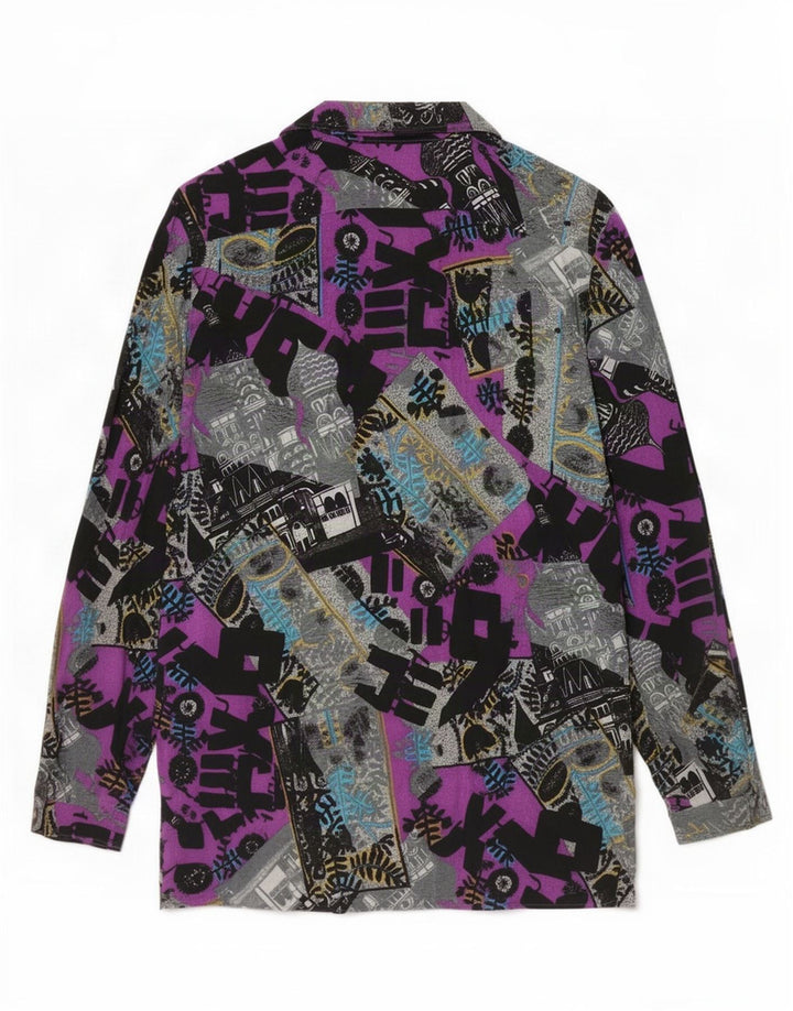 Vintage Womens Abstract Pattern Shirt UK 14 Medium Multicoloured
