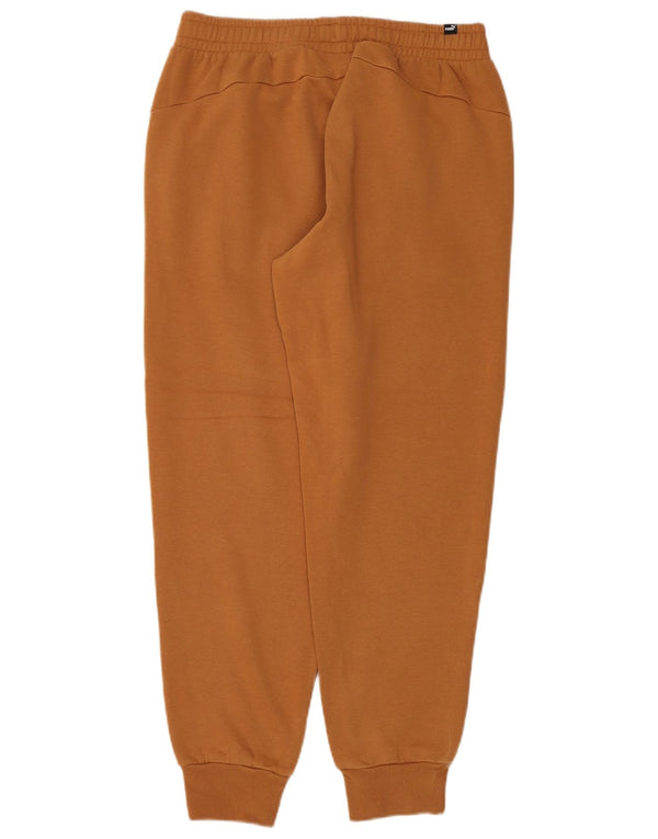 Puma Mens Tracksuit Trousers Joggers Large  Brown Cotton