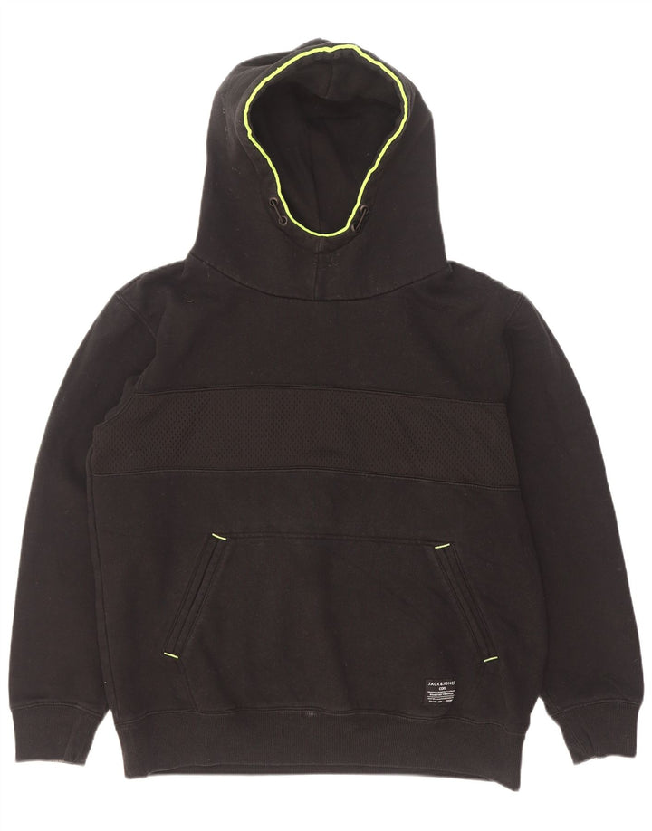 Jack & Jones Mens Hoodie Jumper XL Black Polyester