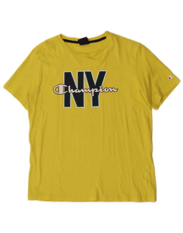 Champion Boys New York Graphic T-Shirt Top 15-16 Years 2XL Yellow