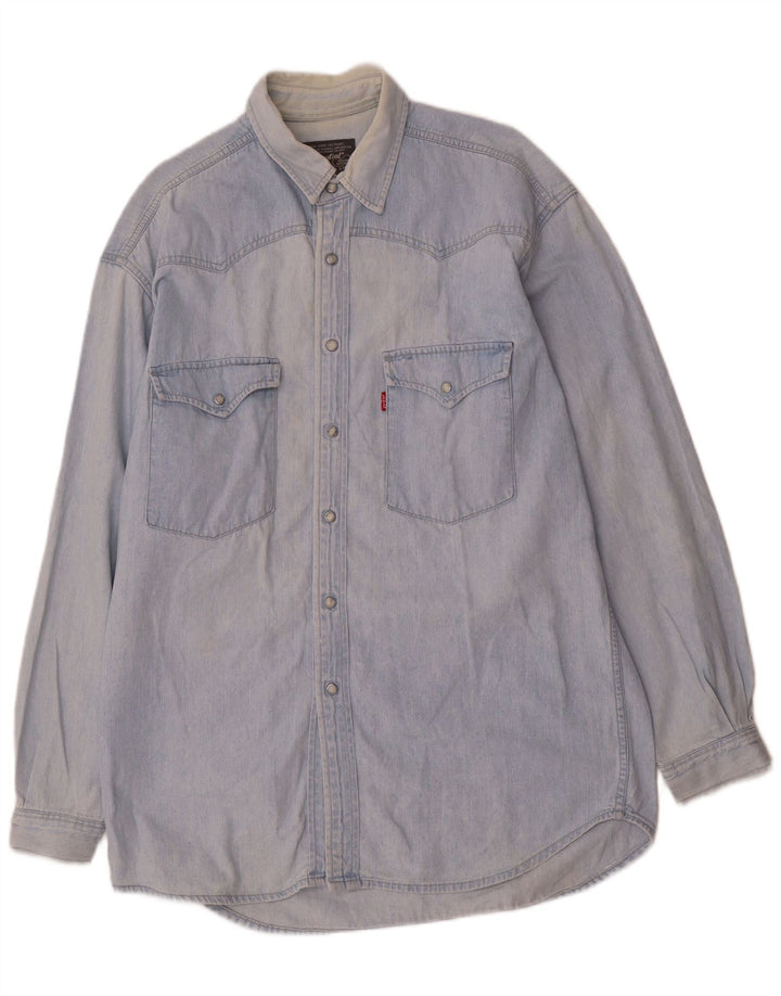 Levi's Mens Denim Shirt Medium Blue Cotton