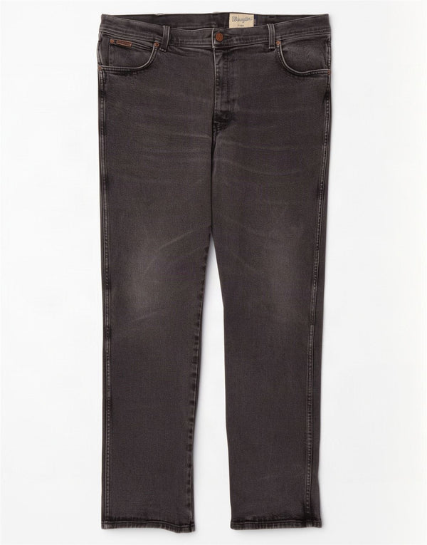 Wrangler Mens Texas Straight Jeans W40 L34 Grey Cotton