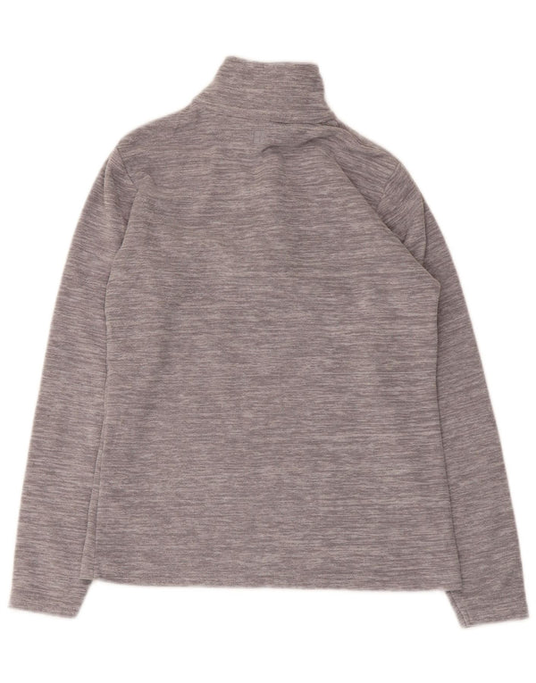 Mountain Warehouse Womens Zip Neck Fleece Jumper UK 8 Small Grey Flecked