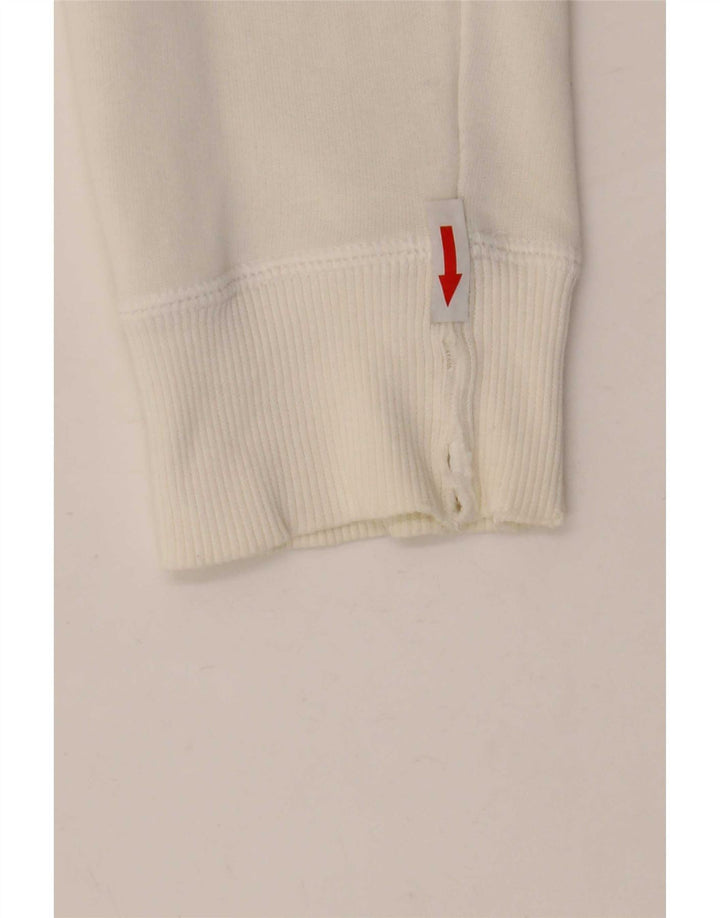 Puma Mens Graphic Hoodie Jumper Medium White