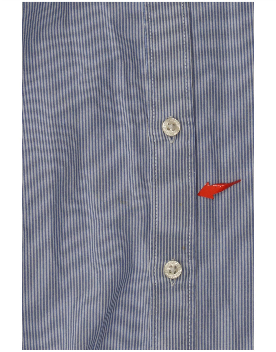 NAPAPIJRI Mens Urban Fit Shirt XL Blue Pinstripe Cotton