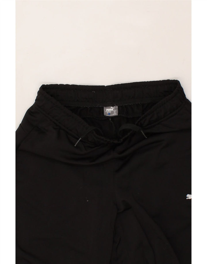 PUMA Boys Tracksuit Trousers 13-14 Years XL Black Polyester Vintage Puma and Second-Hand Puma from Messina Hembry 