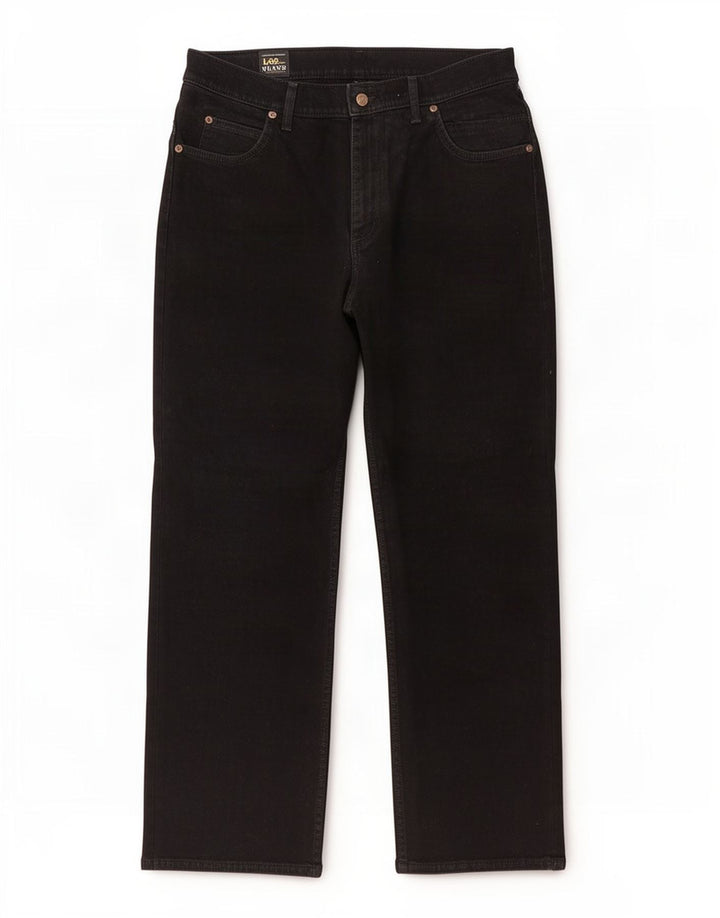 Lee Mens Brooklyn Straight Jeans W34 L29 Black Cotton