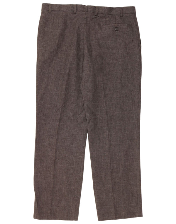 Marks & Spencer Mens Tailored Fit Suit Trousers W36 L31 Grey Polyester