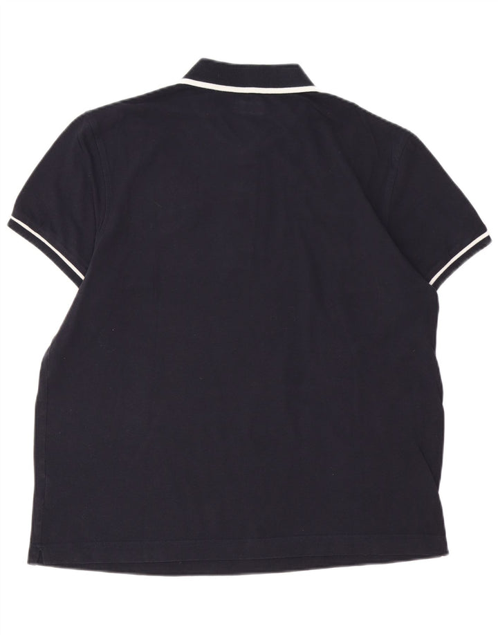 Lotto Mens Polo Shirt Medium Navy Blue Cotton