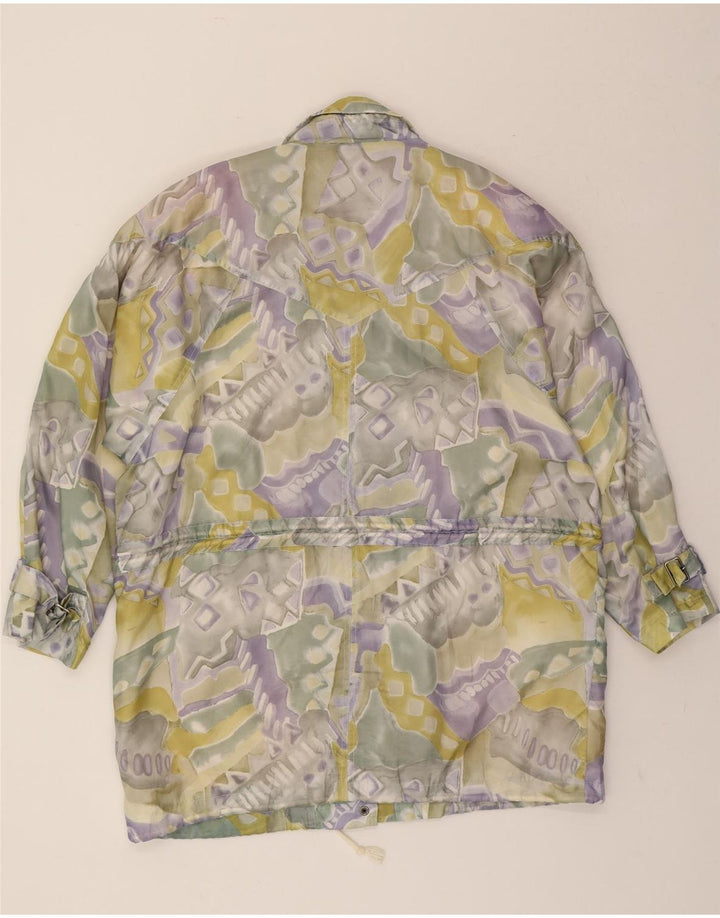 VINTAGE Womens Abstract Pattern Windbreaker Coat UK 14 Large Multicoloured Vintage Vintage and Second-Hand Vintage from Messina Hembry 
