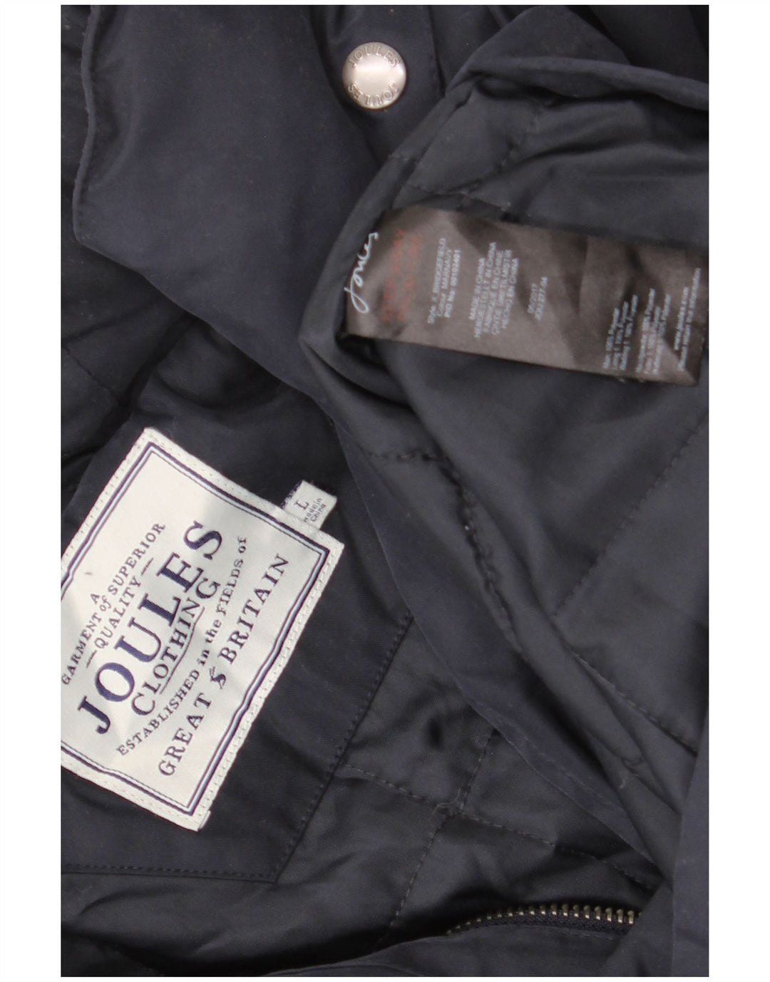 Joules Mens Hooded Utility Jacket UK 40 Large Navy Blue Polyester