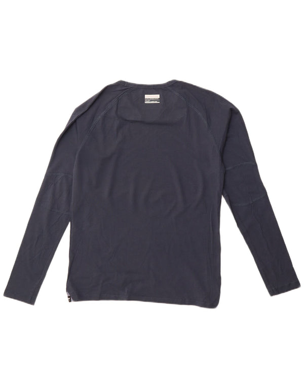 Jack & Jones Mens Graphic Top Long Sleeve Medium Navy Blue