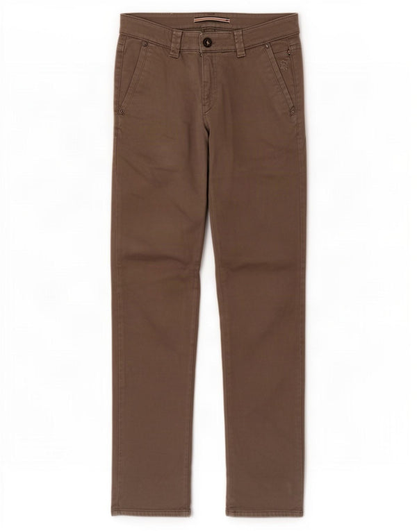 SIVIGLIA Mens Slim Chino Trousers W30 L32 Grey Cotton
