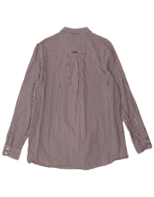 Crew Clothing Mens Classic Fit Shirt XL Purple Gingham Cotton