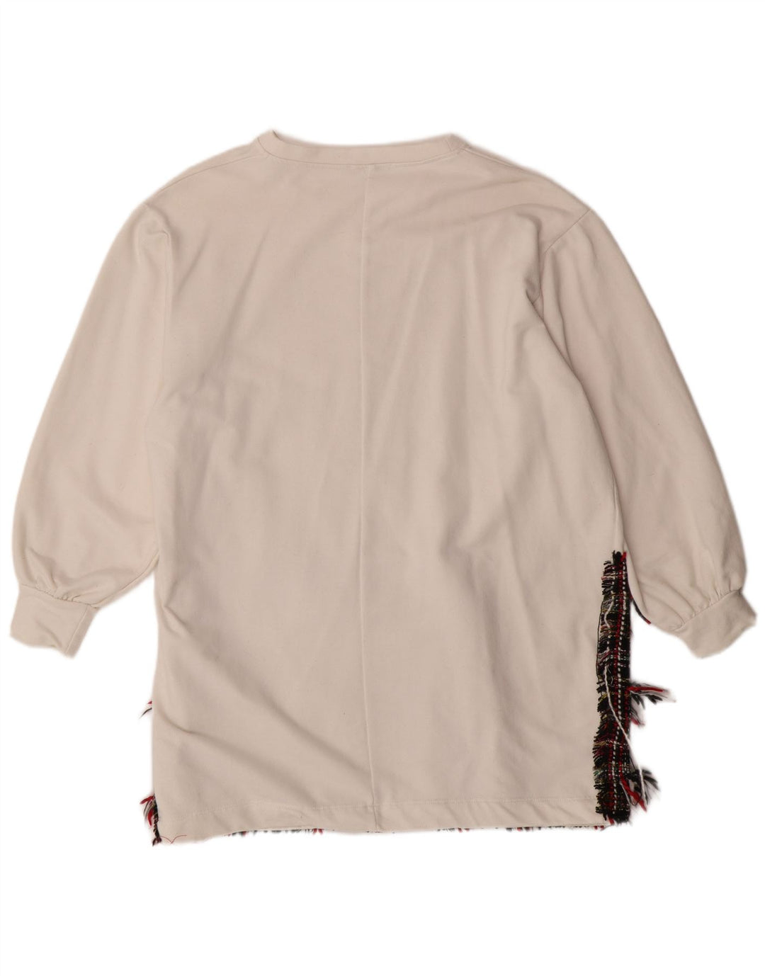 ZARA Womens Oversized Sweatshirt Jumper UK 14 Medium White Colourblock