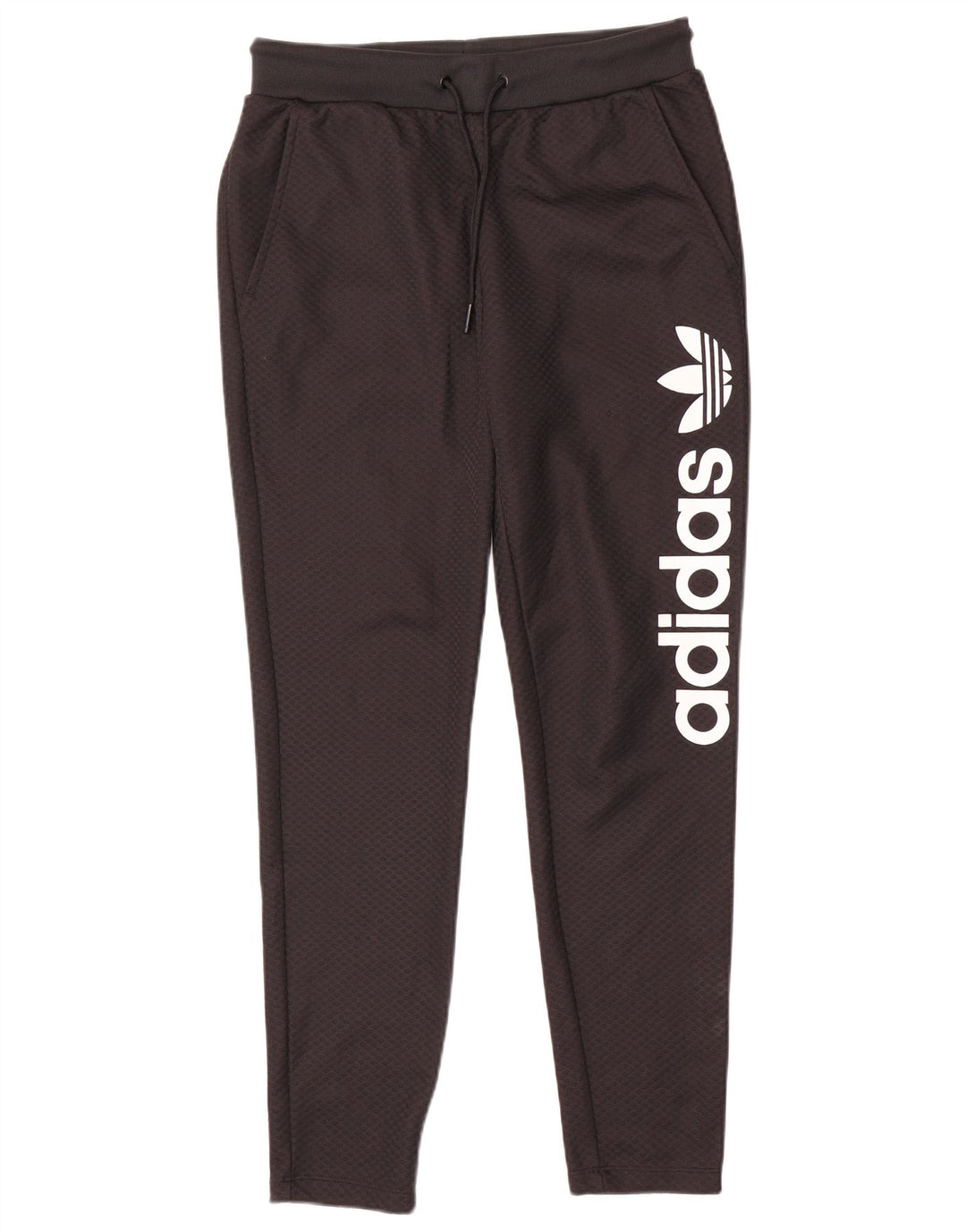Adidas Womens Graphic Tracksuit Trousers UK 10 Small Black Polyester