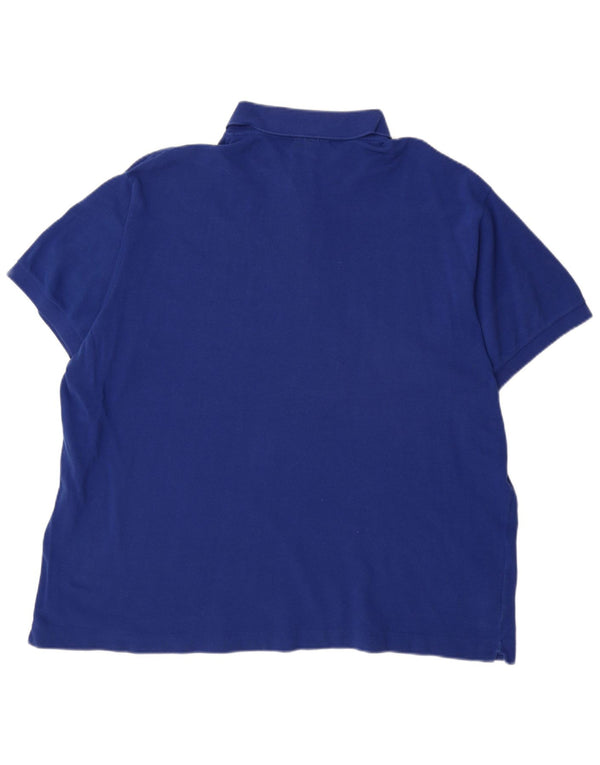 LACOSTE Mens Classic Fit Polo Shirt Size 8 3XL Blue Cotton