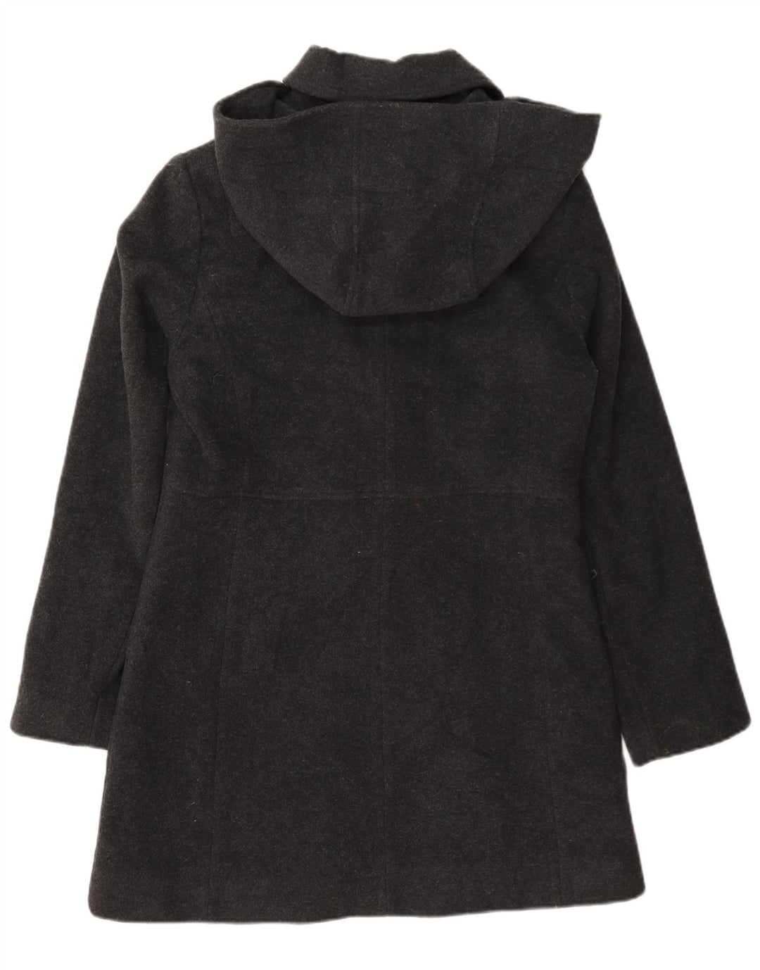 Nautica Womens Hooded Duffle Coat UK 10 Small Grey Wool