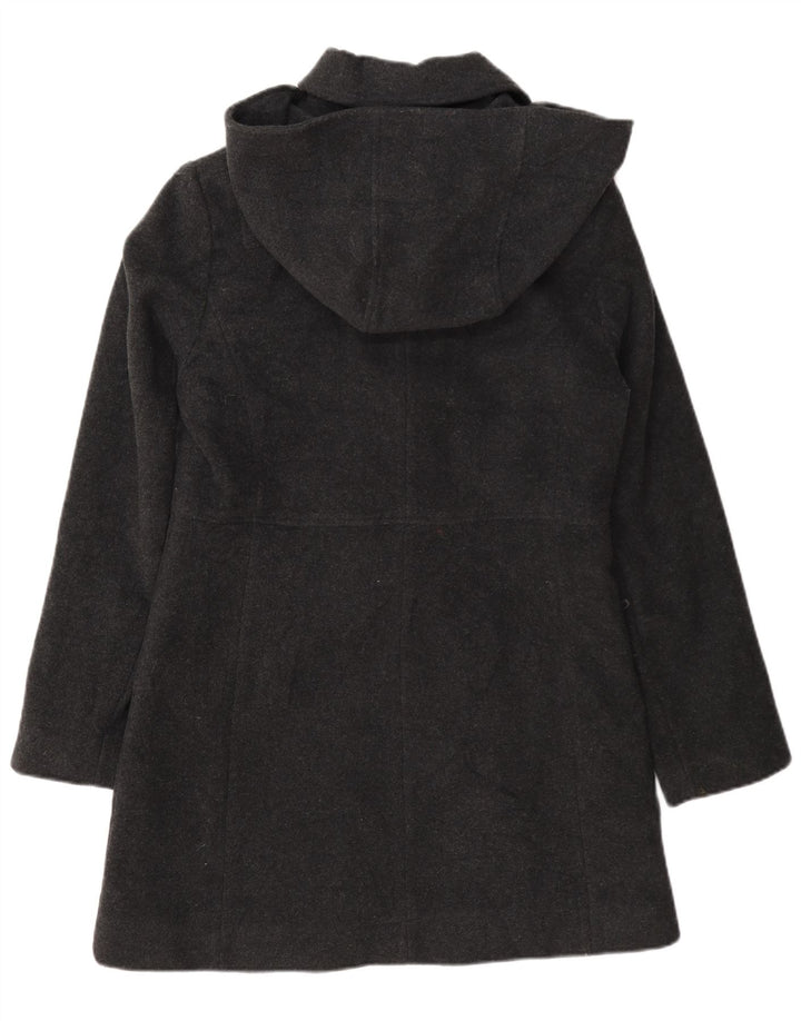 Nautica Womens Hooded Duffle Coat UK 10 Small Grey Wool