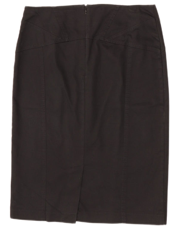 Oasis Womens Pencil Skirt UK 12 Medium W30 Black Cotton