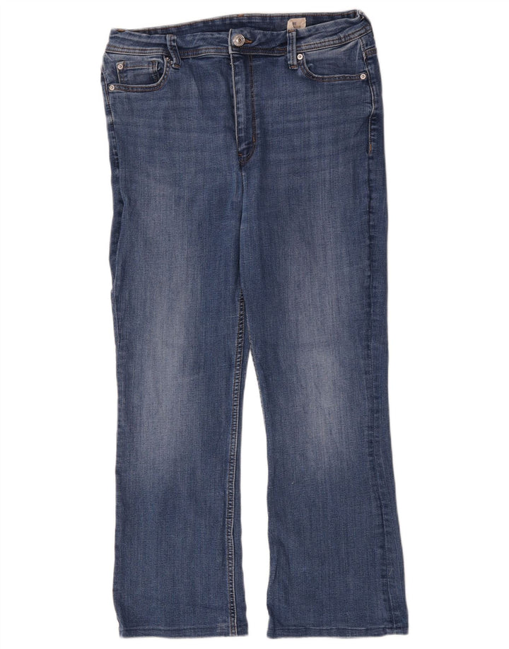 Marks & Spencer Womens Bootcut Jeans W32 L26 Blue Cotton