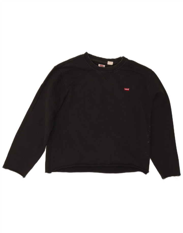 Levi's Womens Standard Oversized Sweatshirt Jumper UK 14 Medium Black