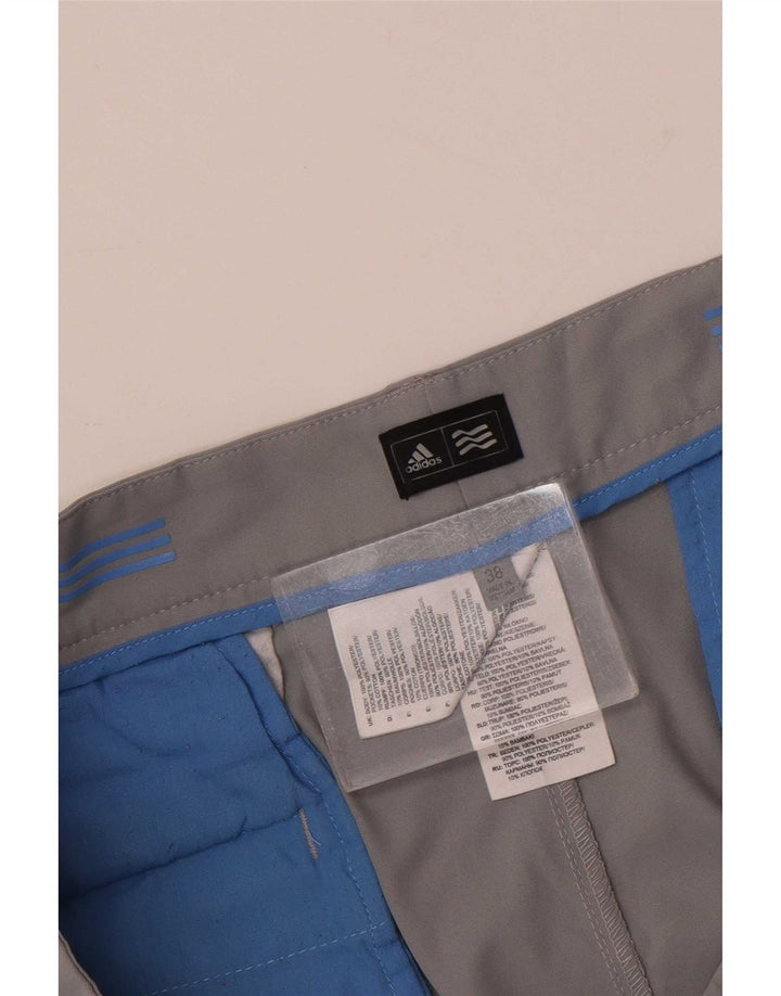 Adidas Mens Chino Shorts W38 XL Grey Polyester