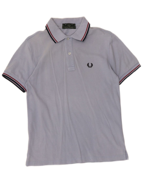 Fred Perry Mens Polo Shirt Small Blue Cotton