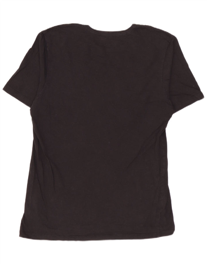 HUGO BOSS Mens T-Shirt Top Medium Black Cotton