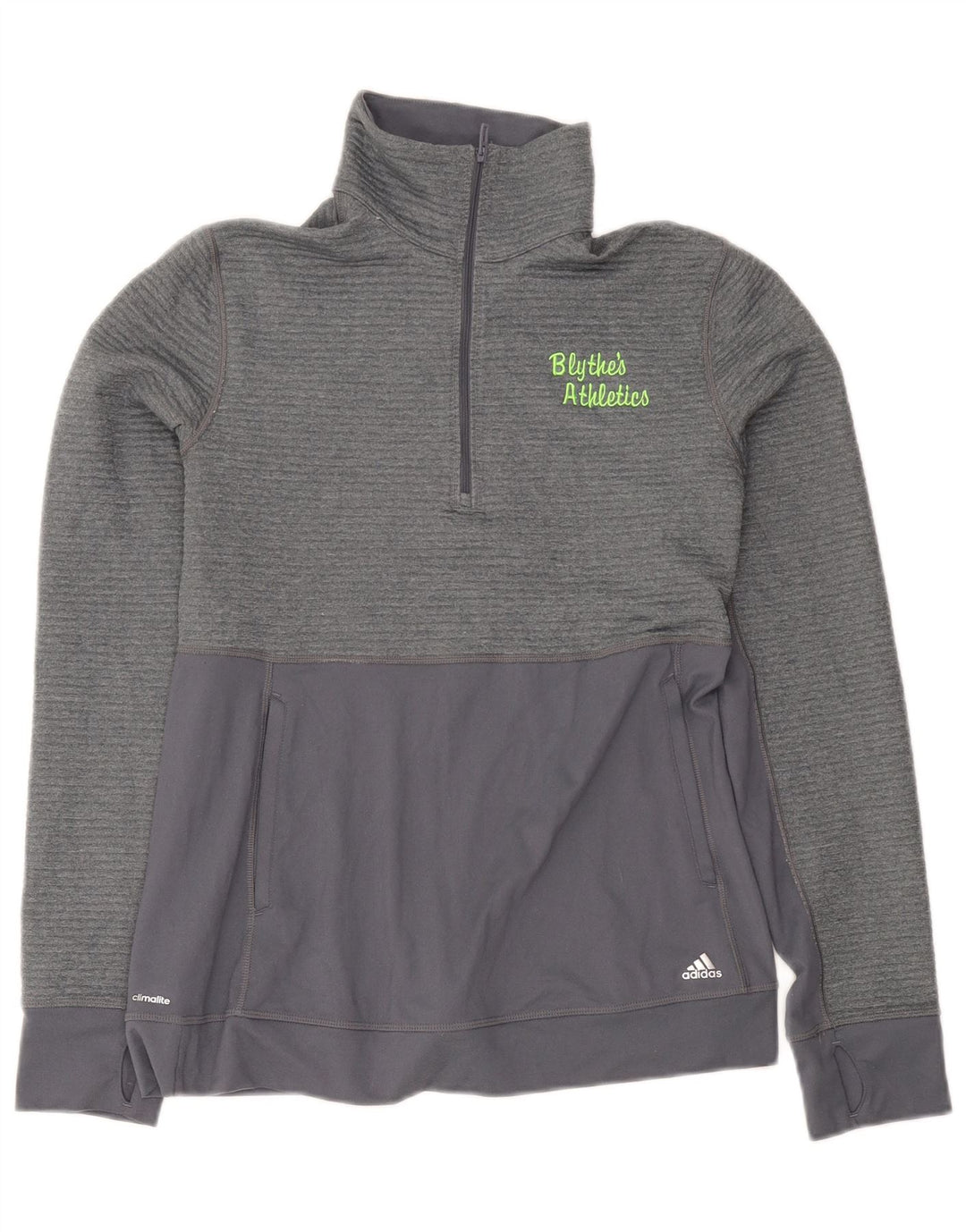 Adidas Womens Climalite Pullover Tracksuit Top UK 12/14 Medium Grey