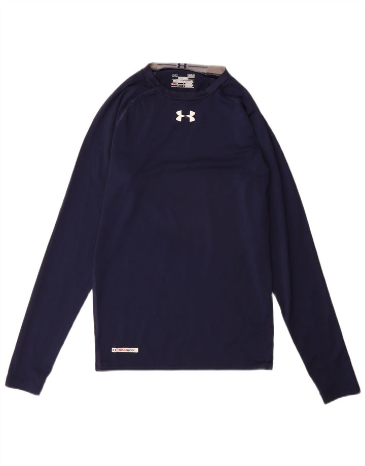 Under Armour Mens Heat Gear Top Long Sleeve Large Navy Blue
