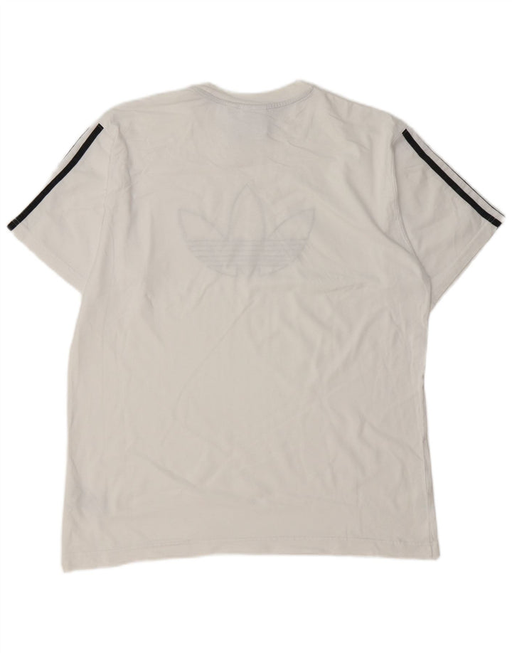 Adidas Mens Graphic T-Shirt Top Large White Cotton