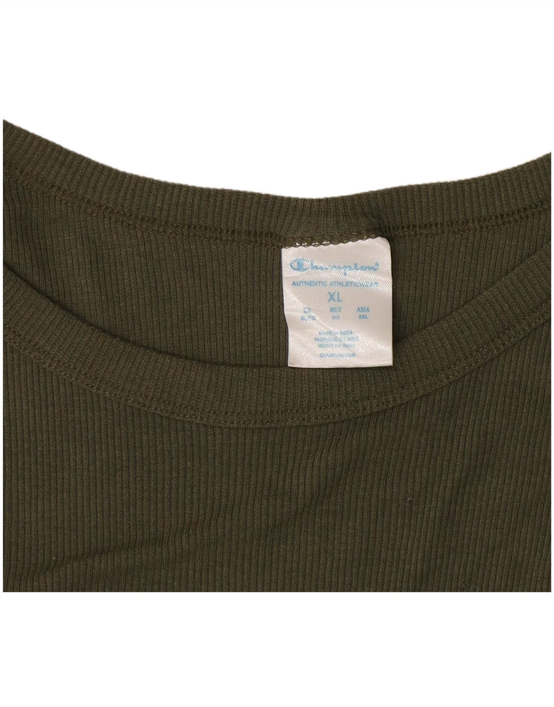 Champion Womens Graphic Vest Top UK 18 XL Khaki Polyester